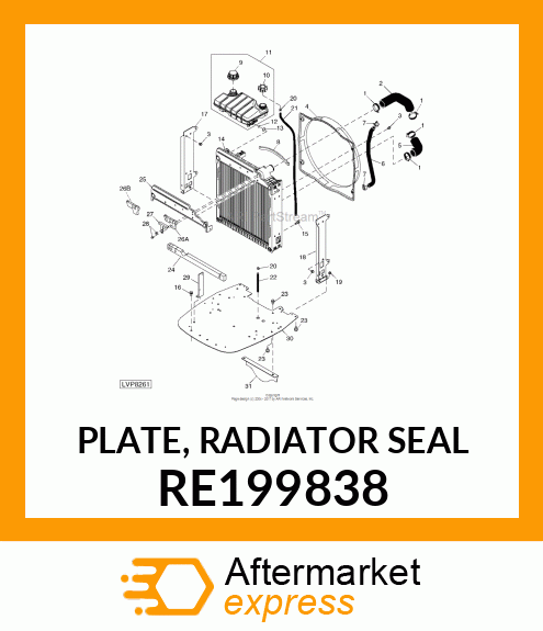 PLATE, RADIATOR SEAL RE199838