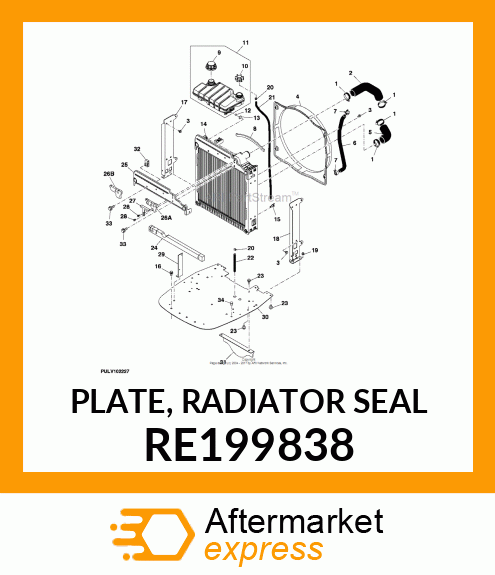 PLATE, RADIATOR SEAL RE199838