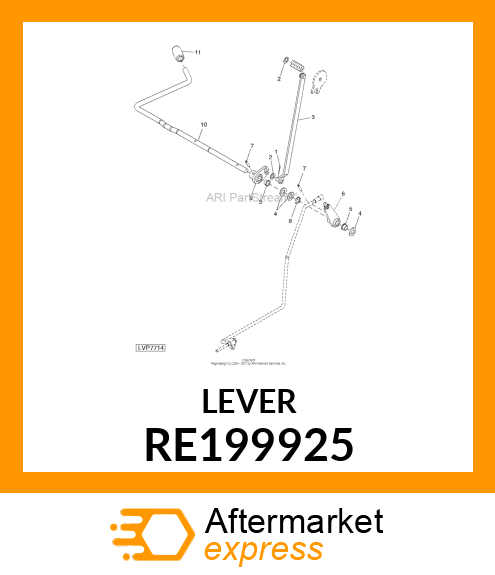 LEVER, LEVER, FOOT THROTTLE CONTROL RE199925