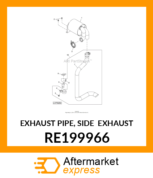 EXHAUST PIPE, SIDE EXHAUST RE199966