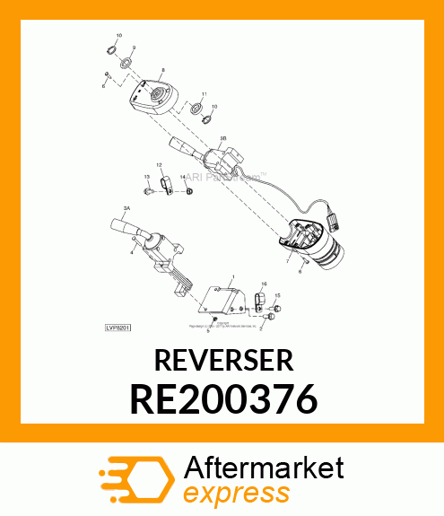 REVERSER, LEFT HAND CONTROL LEVER, RE200376