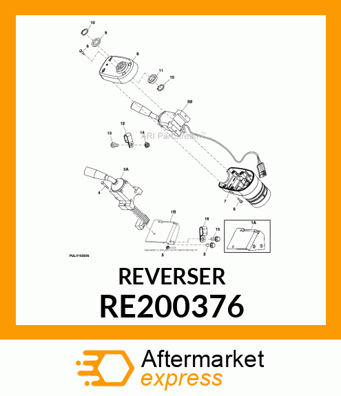 REVERSER, LEFT HAND CONTROL LEVER, RE200376