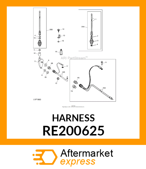 ANTENNA CABLE, CABLE, ANTENNA TO RA RE200625