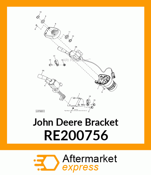 BRACKET, REVERSER LEVER, ASSEMBLY RE200756