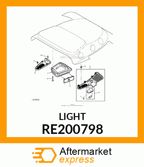 BULB, SERVICE 10 WATT/12 VOLT RE200798