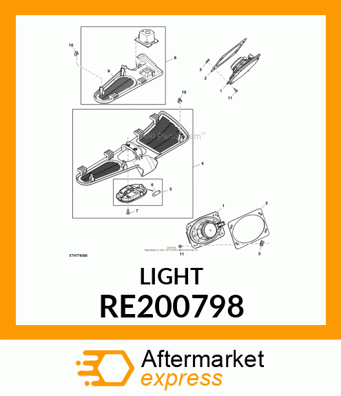 BULB, SERVICE 10 WATT/12 VOLT RE200798