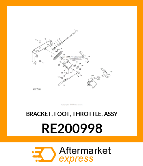 BRACKET, FOOT, THROTTLE, ASSY RE200998