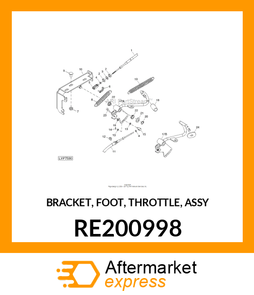 BRACKET, FOOT, THROTTLE, ASSY RE200998