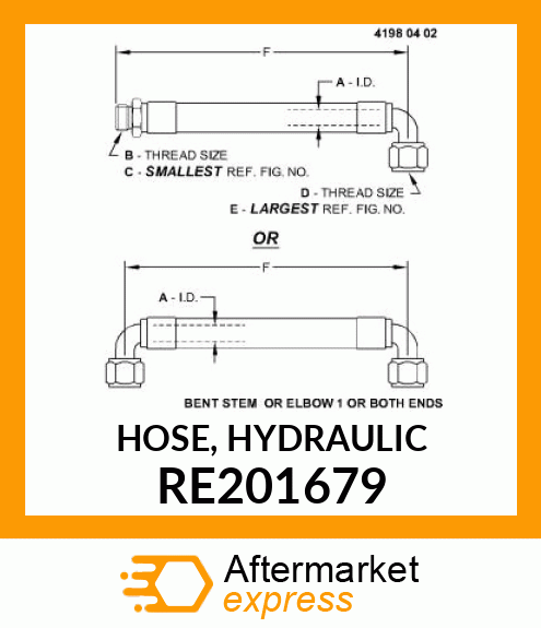 HOSE, HYDRAULIC RE201679