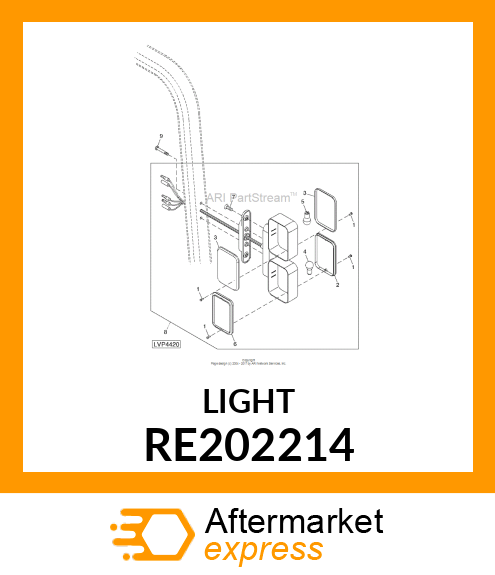 LAMP, WARNING/TAIL, RH RE202214
