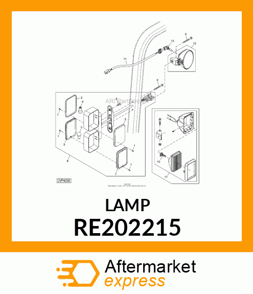 LAMP, WARNING/TAIL, LH RE202215