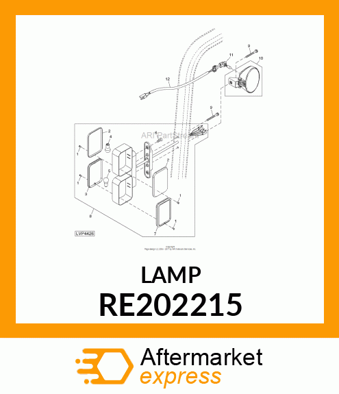 LAMP, WARNING/TAIL, LH RE202215