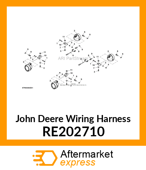 WIRING HARNESS, ADDITIONAL CAB WO RE202710