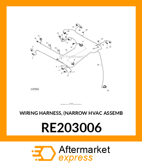 WIRING HARNESS, NARROW HVAC ASSEMB RE203006