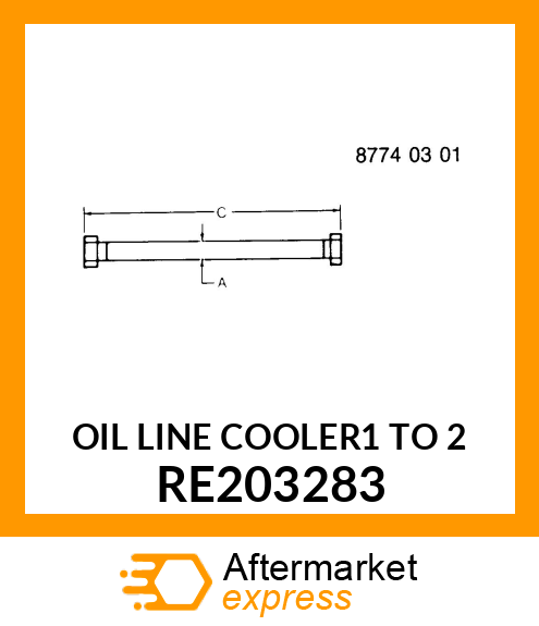 OIL LINE COOLER1 TO 2 RE203283