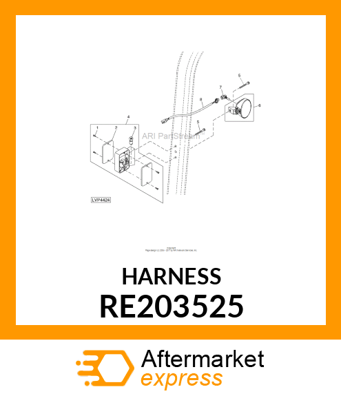 WIRING HARNESS, WORK LAMP RE203525