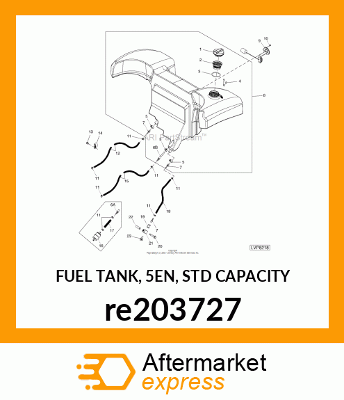 FUEL TANK, 5EN, STD CAPACITY re203727