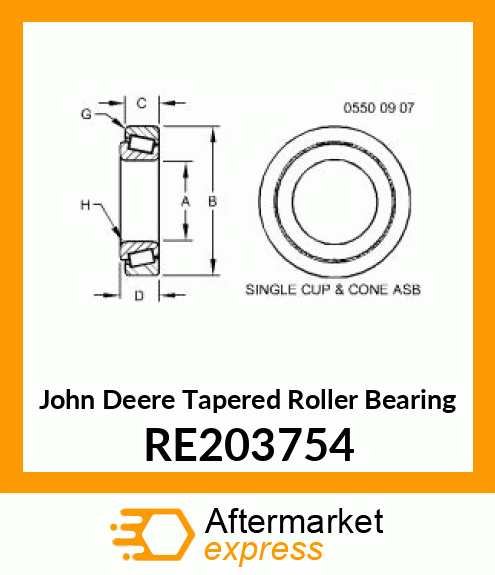 TAPERED ROLLER BEARING RE203754