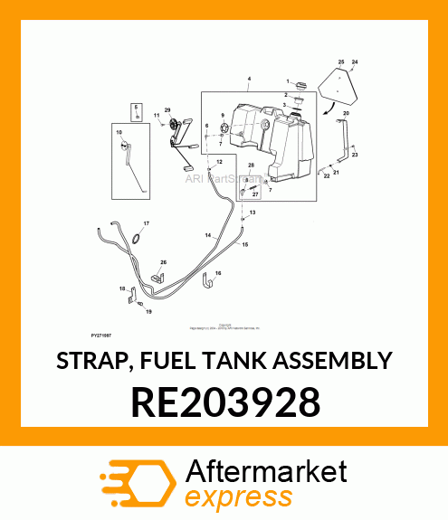 STRAP, FUEL TANK ASSEMBLY RE203928