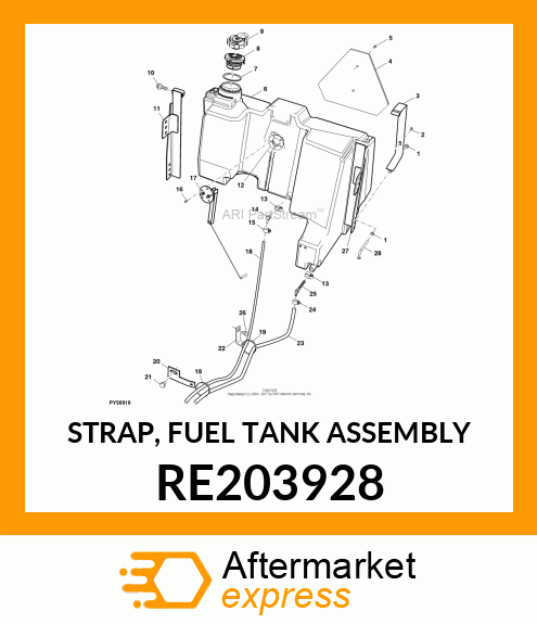 STRAP, FUEL TANK ASSEMBLY RE203928