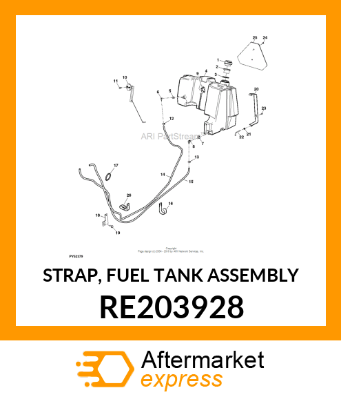 STRAP, FUEL TANK ASSEMBLY RE203928