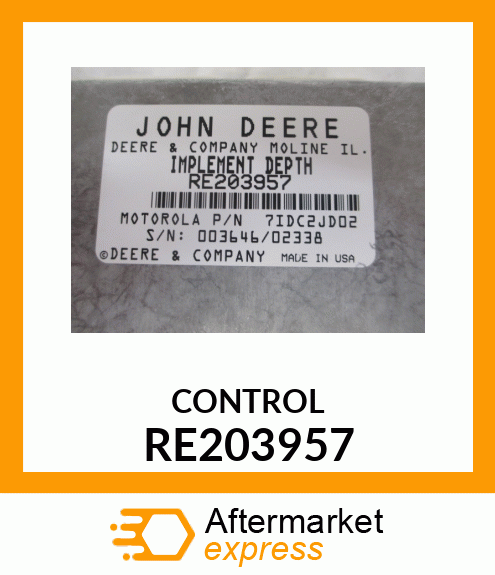 Electronic Control Unit - ELECTRONIC CONTROL UNIT, IDC CONTRO RE203957