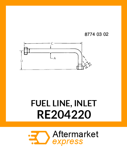 FUEL LINE, INLET RE204220