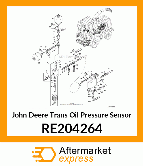 SENSOR, OIL PRESSURE, TRANSMISSION RE204264