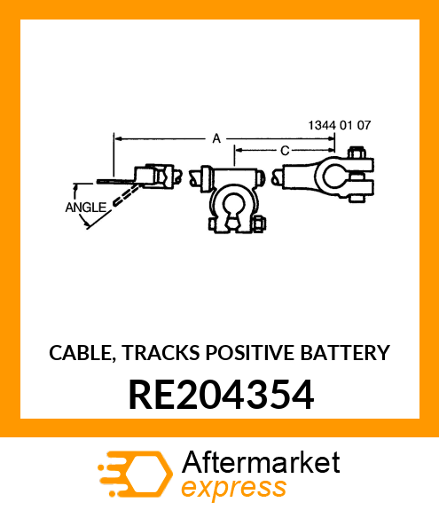 CABLE, TRACKS POSITIVE BATTERY RE204354