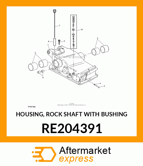 HOUSING, ROCK SHAFT WITH BUSHING RE204391