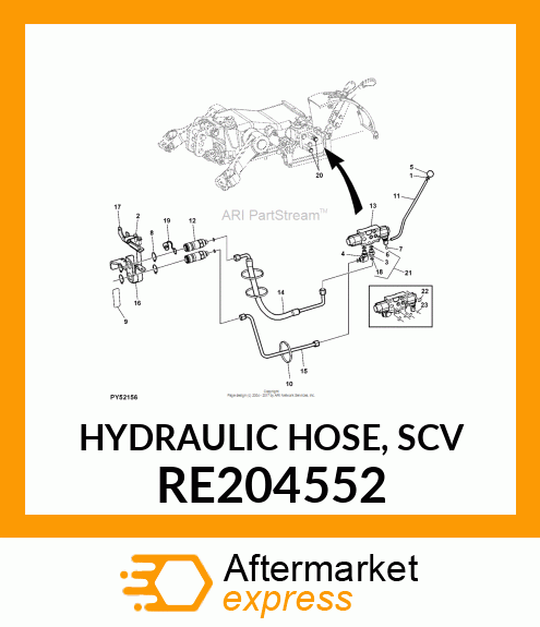 HYDRAULIC HOSE, SCV RE204552