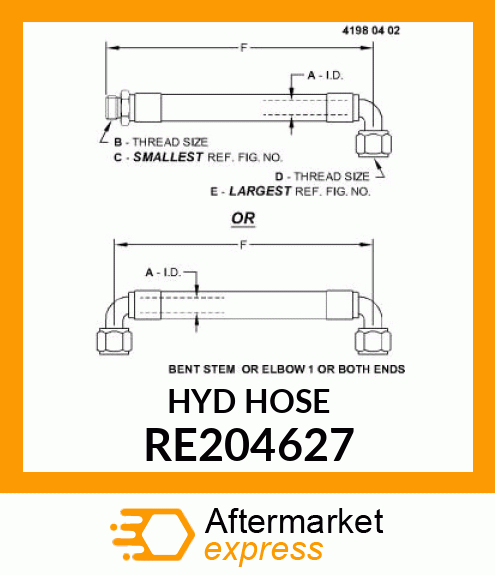 HYDRAULIC HOSE RE204627