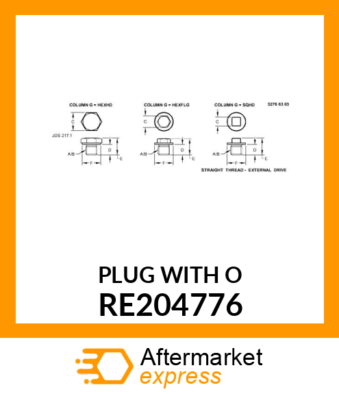 PLUG WITH O RE204776