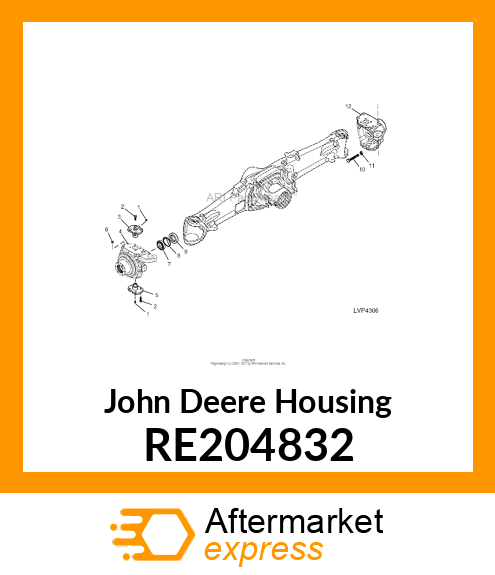 HOUSING, RH SWIVEL, ASSEMBLY RE204832