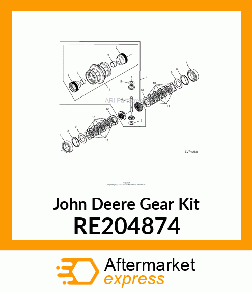 KIT, DIFFERENTIAL BEVEL GEAR amp; PIN RE204874