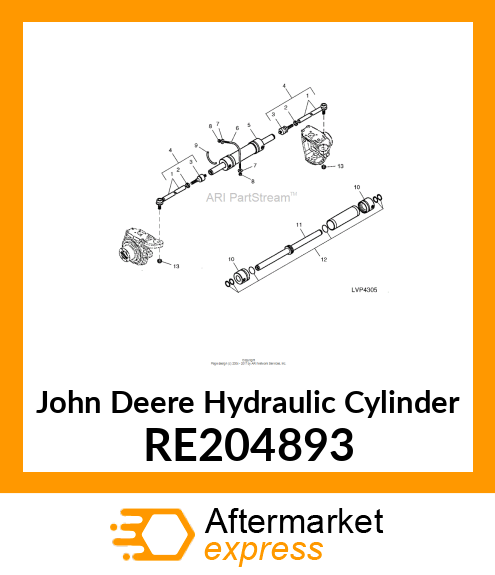 HYDRAULIC CYLINDER, STEERING CYLIND RE204893