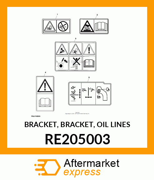 BRACKET, BRACKET, OIL LINES RE205003