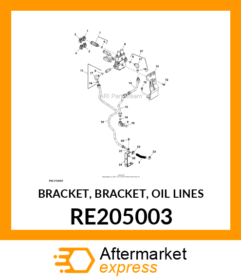 BRACKET, BRACKET, OIL LINES RE205003