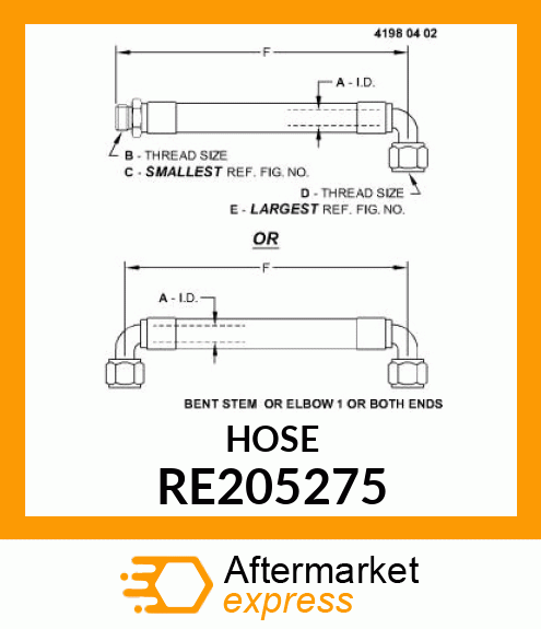 HYDRAULIC HOSE RE205275