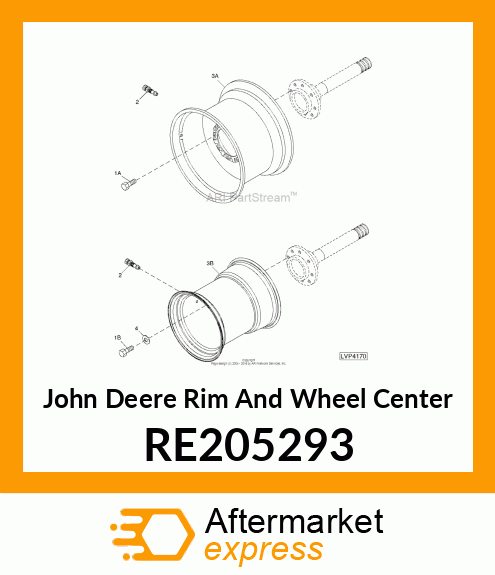 WHEEL ASSEMBLY, 2 POS, 16.1XSW18C RE205293