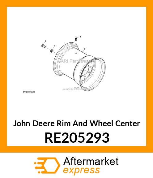 WHEEL ASSEMBLY, 2 POS, 16.1XSW18C RE205293