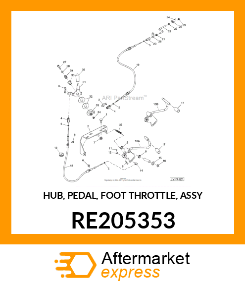 HUB, PEDAL, FOOT THROTTLE, ASSY RE205353