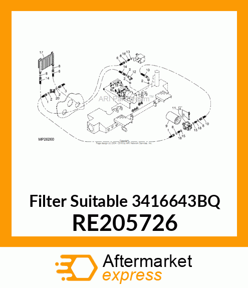 FILTER, TRANS W/REMOVAL SOCKET RE205726