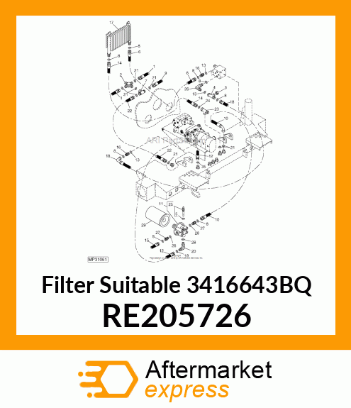 FILTER, TRANS W/REMOVAL SOCKET RE205726