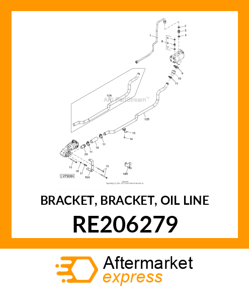 BRACKET, BRACKET, OIL LINE RE206279