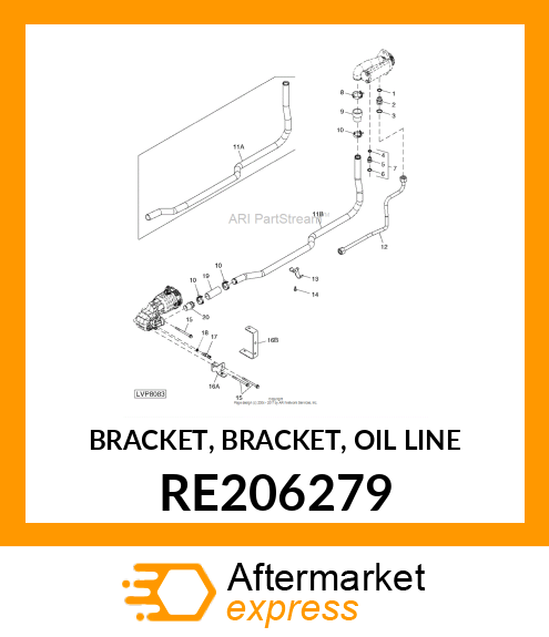 BRACKET, BRACKET, OIL LINE RE206279