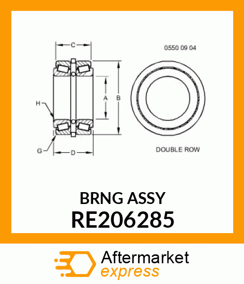 TAPERED ROLLER BEARING RE206285