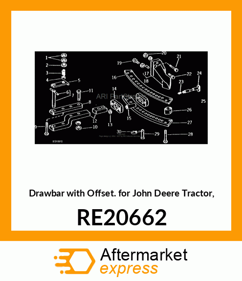 DRAWBAR WITH LABEL RE20662