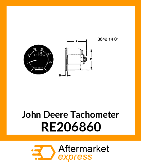 TACHOMETER RE206860