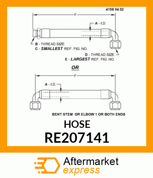 HYDRAULIC HOSE RE207141